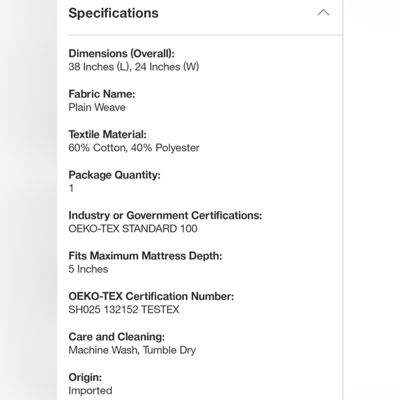 Clould Island Waterproof Fitted Mini Crib Mattress Pad Cover - White - Picture 6 of 8